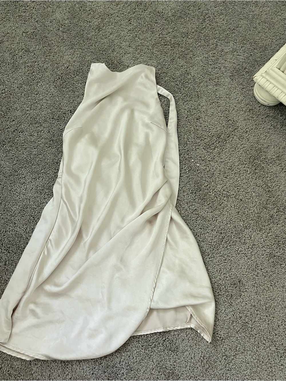 Hello Molly Ivory Satin Strapless Dress